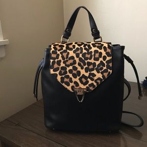 dune leopard print backpack